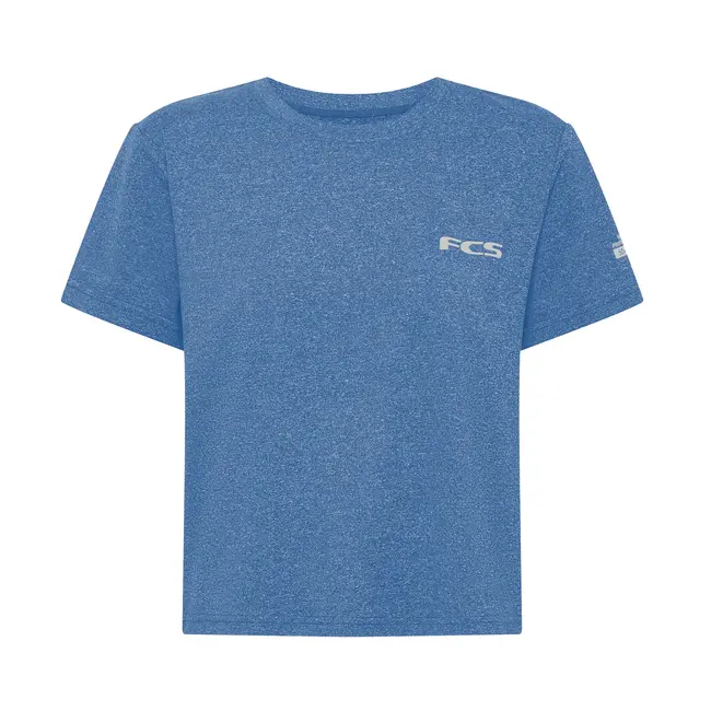 Womens Surf Tee - Heather Tranquil Blue