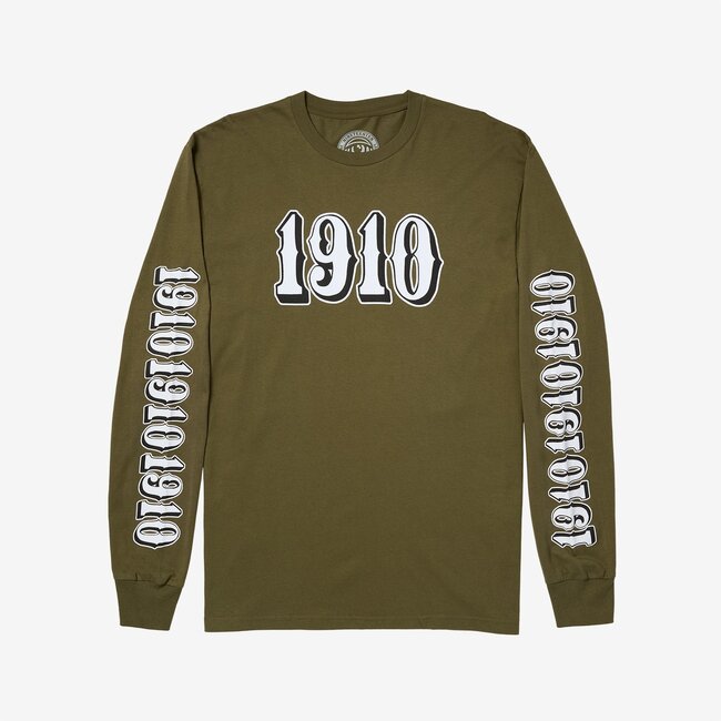 OG Font LS Tee - Military Green