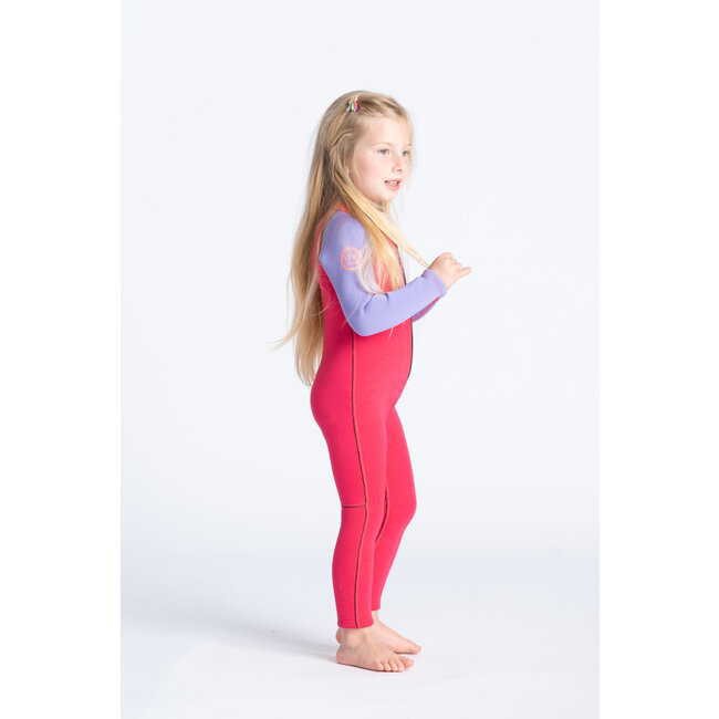 C-Skins Baby Steamer Front Zip 3/2 - Coral/Lilac