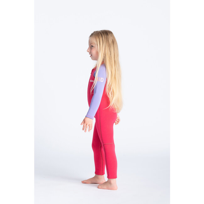C-Skins Baby Steamer Front Zip 3/2 - Coral/Lilac