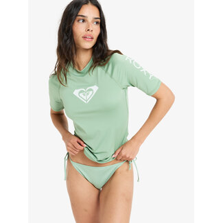 Roxy Whole Hearted - Short Sleeve Rash Guard for Women - Basil