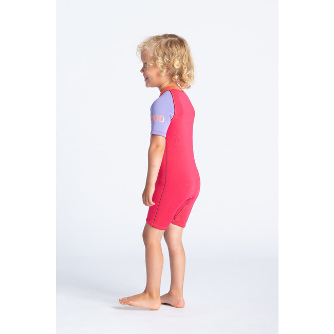 C-Skins Baby Front Zip Shorty 3mm - Corall/Lillac