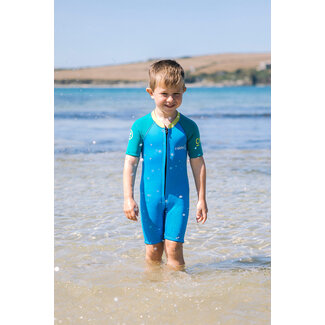 C-Skins Baby Front Zip Shorty 3/2  - Cyan/Green