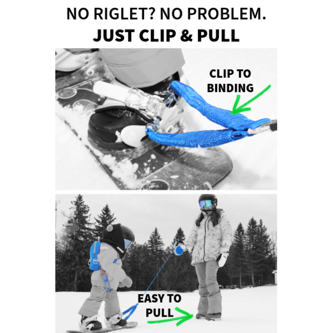 MDXONE Snowboard Harness for Kids – With Retractable Leash & Backpack - Blue