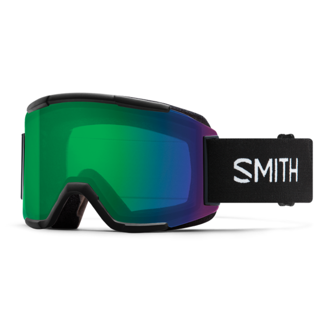 Smith Squad Black - Green Mirror - 23% | Clear 90% – Semi-Rimless, ChromaPop™ & Fog-X