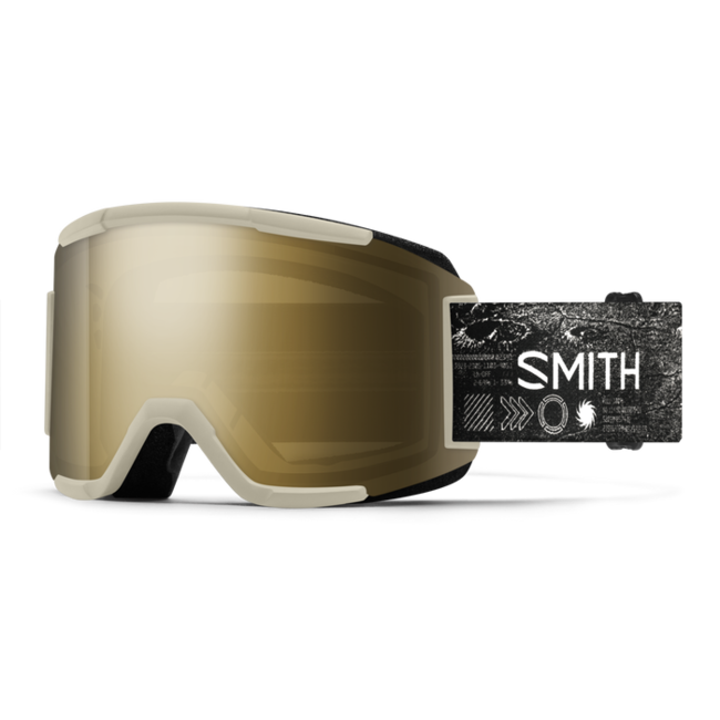 Squad Chalk Space Invader - Sun Black Gold Mirror 13% | Clear 90%  – Semi-Rimless, ChromaPop™ & Fog-X