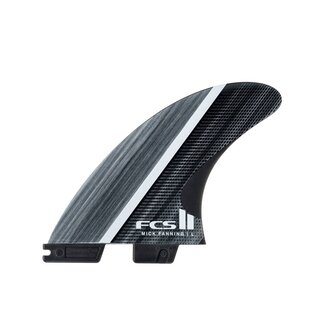 FCS MF Glass Fibre Fusion Tri Fins - Smoke/White - Large
