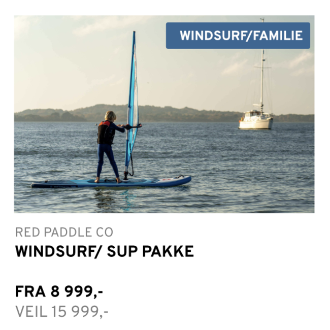 Fra 8 999,-  | Windsurf/SUP Pakke + Valgfri åre