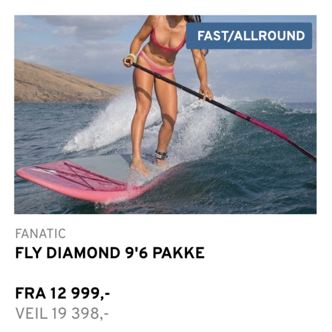 FRA 12 999,- | Fly Diamond Pakke + Valgfri 3-delt åre
