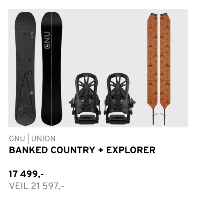 Splitboard Pakke | Banked Country + Union Explorer