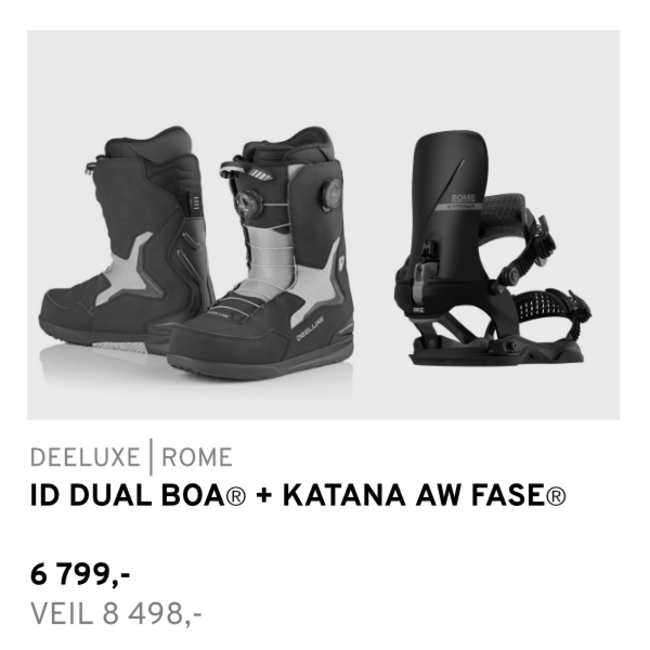 Boots/Binding Pakke | ID Dual BOA Boots & Rome Katana AW FASE® Bindinger