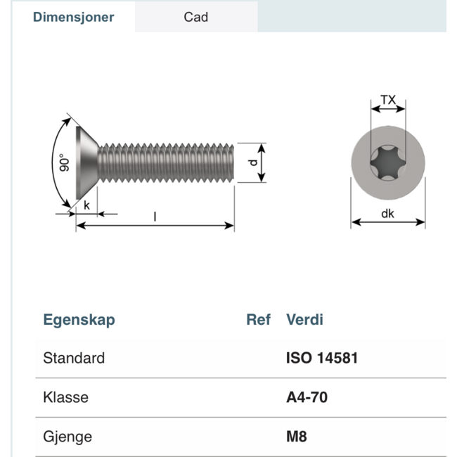 Bumax - Bolt - A4 M8x80 Bumax88 - Torx 45