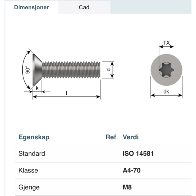 Bumax - Bolt - A4 M8x40 Bumax88 - Torx 45