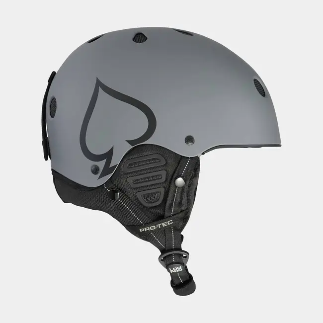 Pro-Tec Low Pro Snow Helmet Matte Grey | Lavprofil Hjelm med Custom Fit & Dyp Passform