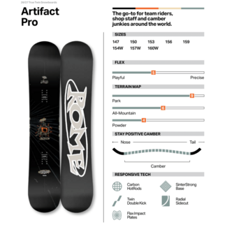 Rome Snowboards Artifact Pro 2027 - True Twin | Flex 5