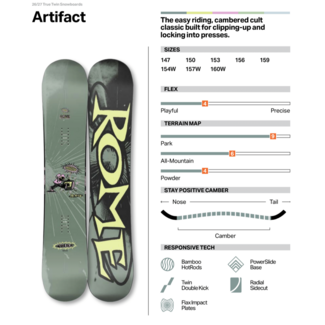 Rome Snowboards Artifact 2027 - True Twin | Flex 4