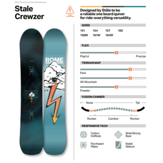 Rome Snowboards Stale Crewzer 2027 - Directional Twin | Flex 6