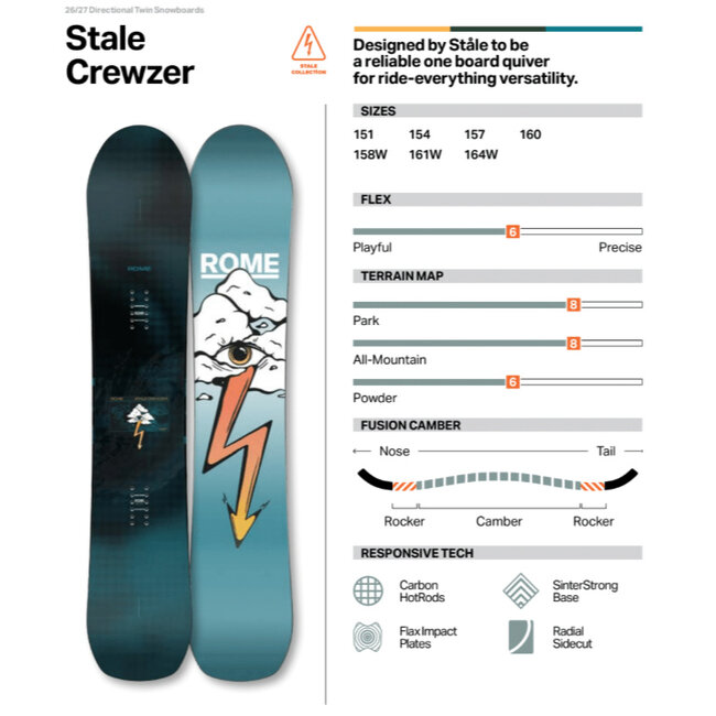 Stale Crewzer Snowboard – Ståle Sandbech All-Mountain / Freestyle