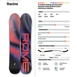 Rome Snowboards Ravine 2027 - Directional | Flex 6