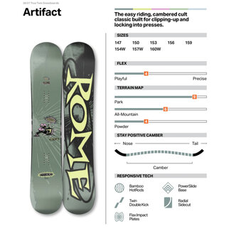 Rome Snowboards Artifact 2027 - True Twin | Flex 4