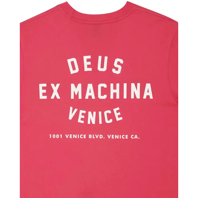 Venice Skull T-skjorte – Melon Red i økologisk bomull