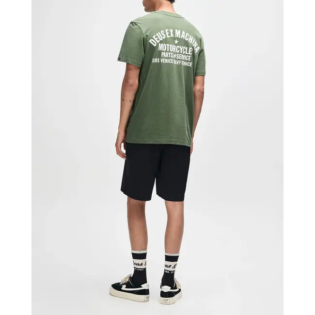 Deus Ex Machina Venice Address T-skjorte – Pine Green i økologisk bomull