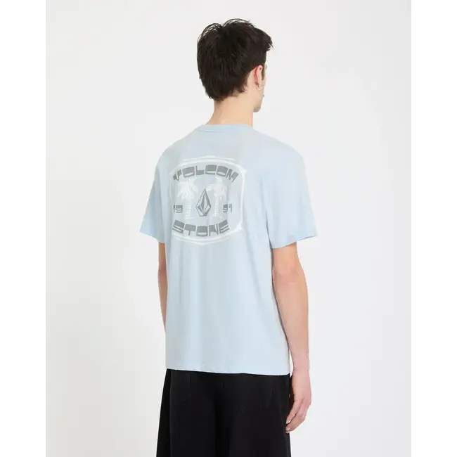 91 Palm T-skjorte – Light Blue Acid med grafikk