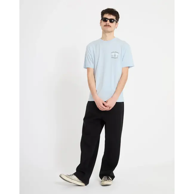 91 Palm T-skjorte – Light Blue Acid med grafikk