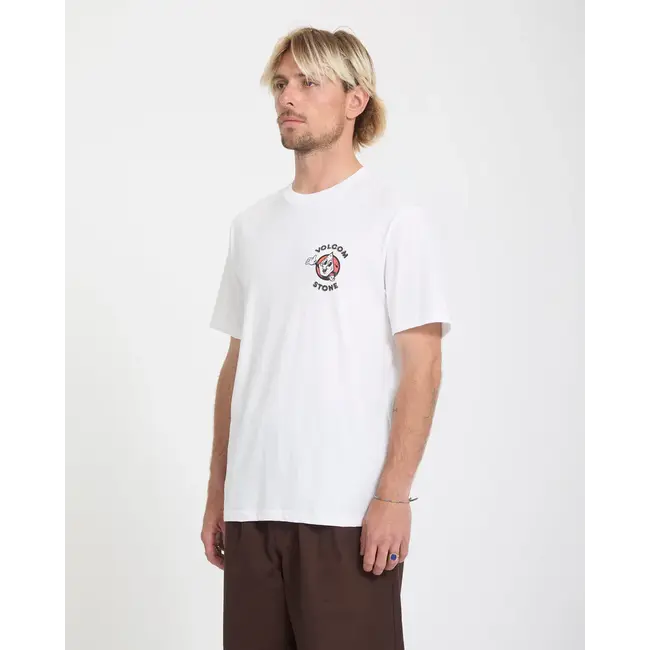 Miste Stone T-skjorte – White Classic Fit i resirkulert bomull