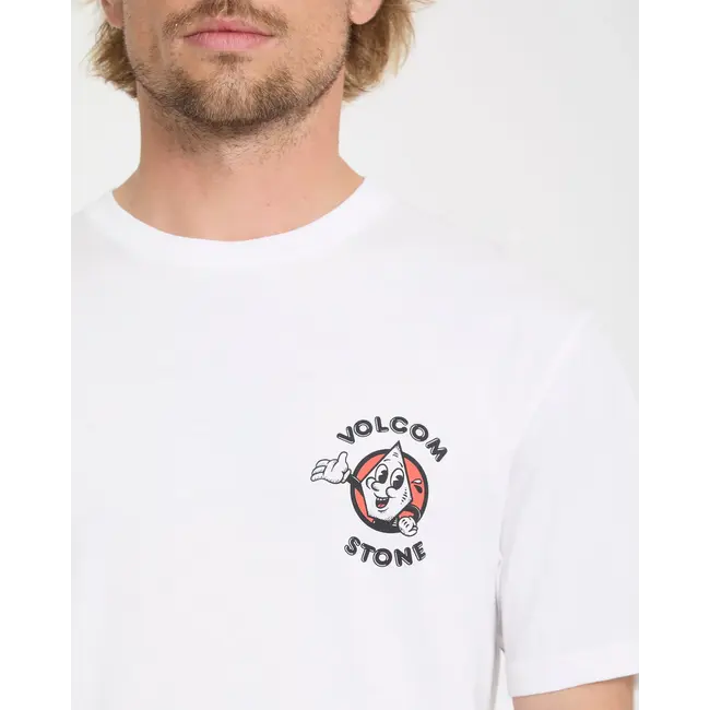 Miste Stone T-skjorte – White Classic Fit i resirkulert bomull