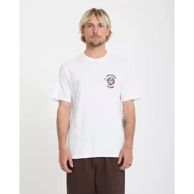 Miste Stone T-skjorte – White Classic Fit i resirkulert bomull