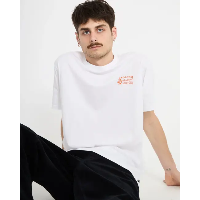 Workwear T-skjorte Hvit – Klassisk passform i økologisk bomull