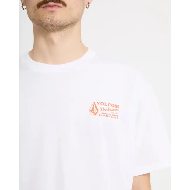 Workwear T-skjorte Hvit – Klassisk passform i økologisk bomull