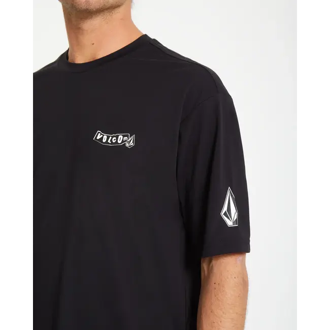 Pistol Surf Rashguard Sort – UV-beskyttende surf t-skjorte med loose fit