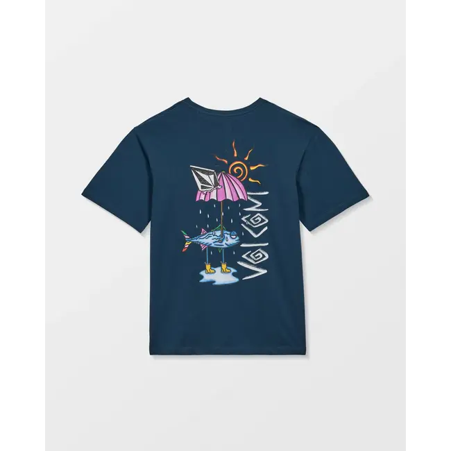 Sunfish T-skjorte Barn – Dust Bowl Indigo med print foran og bak