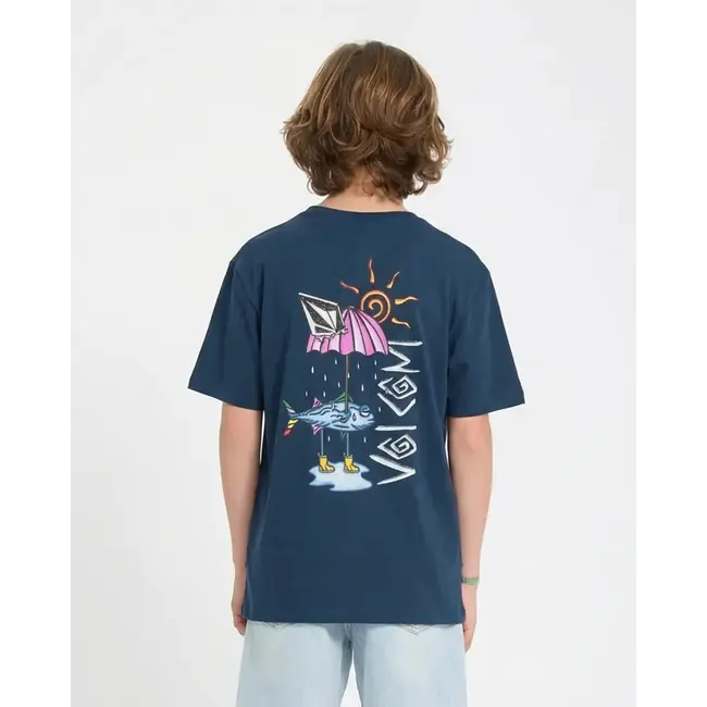 Sunfish T-skjorte Barn – Dust Bowl Indigo med print foran og bak