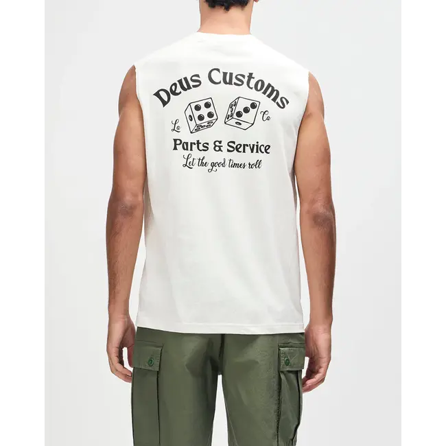 Deus Ex Machina Knucklebones Muscle Tee – Ermeløs T-Skjorte i Økologisk Bomull