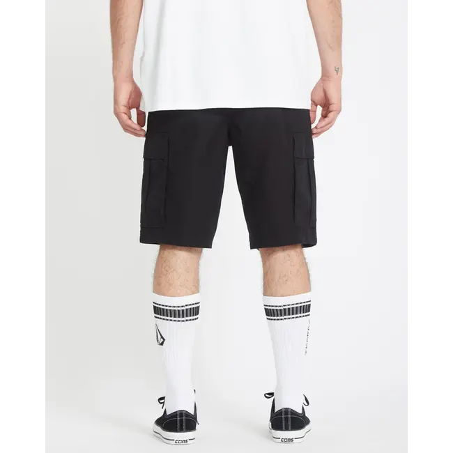 Strange Tripper Cargo 22" Shorts – Black Loose Fit Cargo