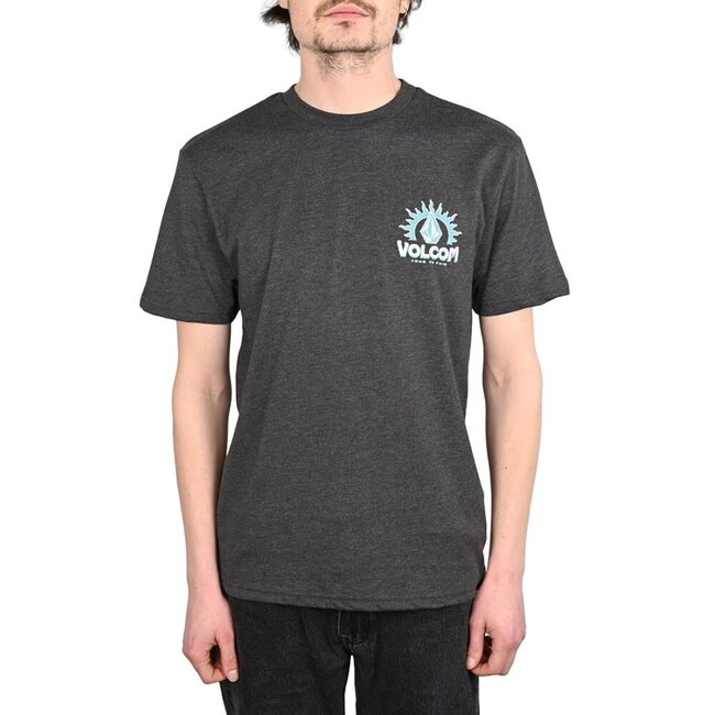 Solstice T-skjorte Heather Black – Regular fit med print foran og bak