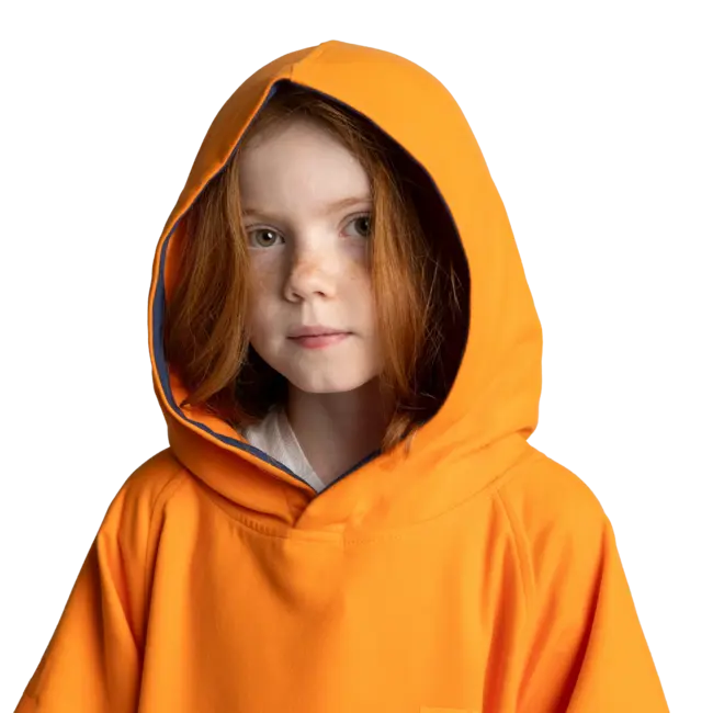 Kids Quick Dry Microfibre Poncho Changing Robe – Bitter Orange