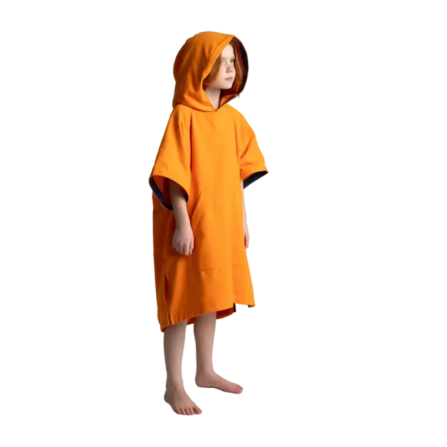 Kids Quick Dry Microfibre Poncho Changing Robe – Bitter Orange