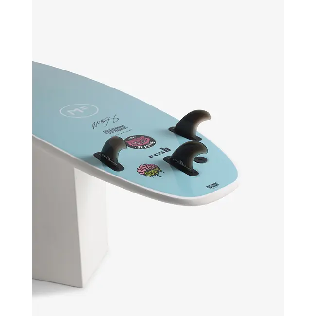 Beastie Super Soft Surfboard –White Teal FCSII