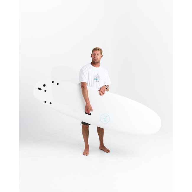 Beastie Super Soft Surfboard –White Teal FCSII