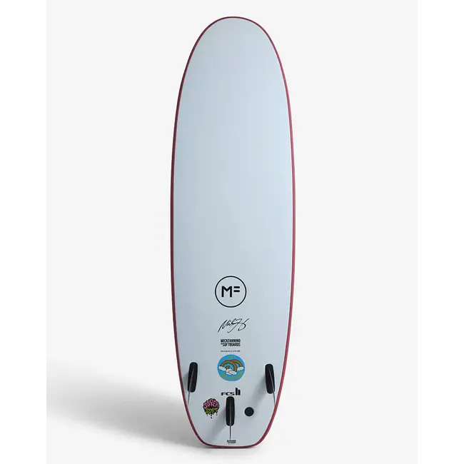 Double Rainbow Super Soft Surfboard – Merlot/Sky FCSII