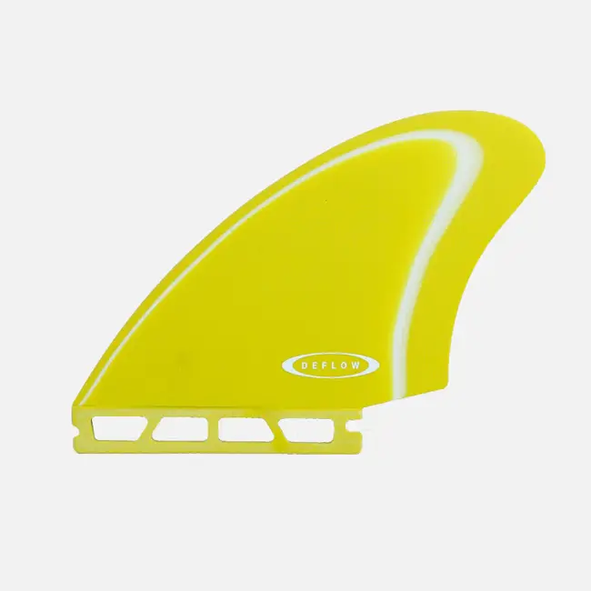 Thomas Bexon Twin Yellow Fiberglass Keel Fin Set til Fish og Twin Fin Surfebrett