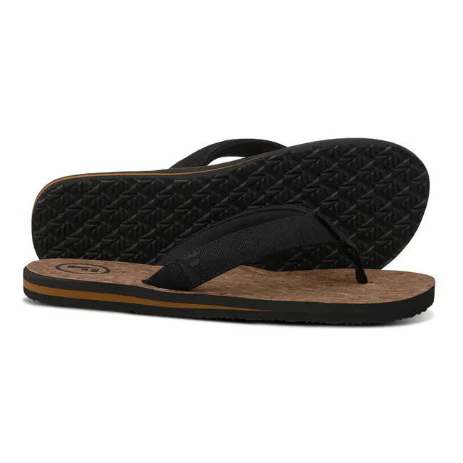 Mully Cork Herre Flip Flops Black