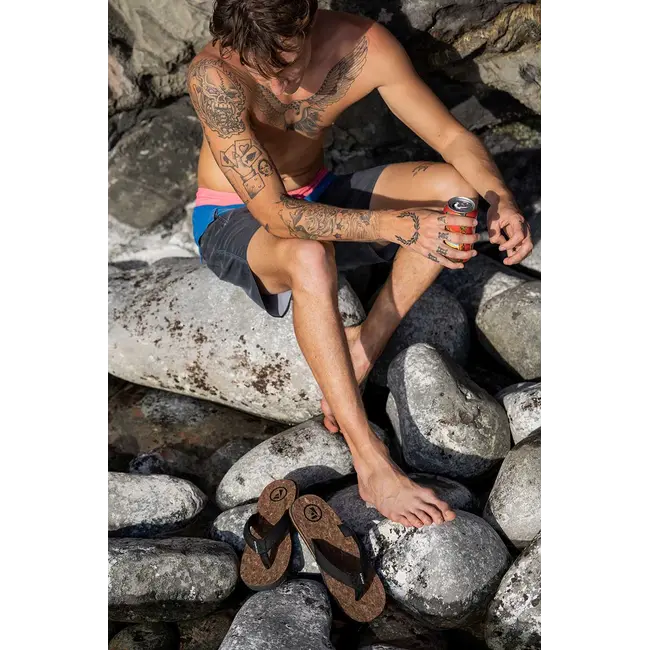 Mully Cork Herre Flip Flops Black