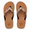 Selene Dame Flip Flops Latte Brown
