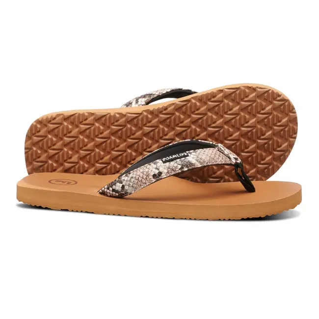 Selene Dame Flip Flops Latte Brown