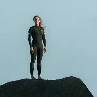 Ion Wetsuits Core 3/2 Front Zip Dame Våtdrakt - Black